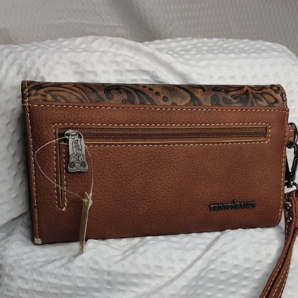 Trinity Ranch Leather Wallet With Calf Hair And Dustbag - Picture 4 of 9